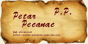 Petar Pećanac vizit kartica